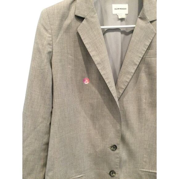 Club Monaco Long Single-Breasted Blazer Mens Size Medium M Grey Corporate READ - Picture 8 of 10